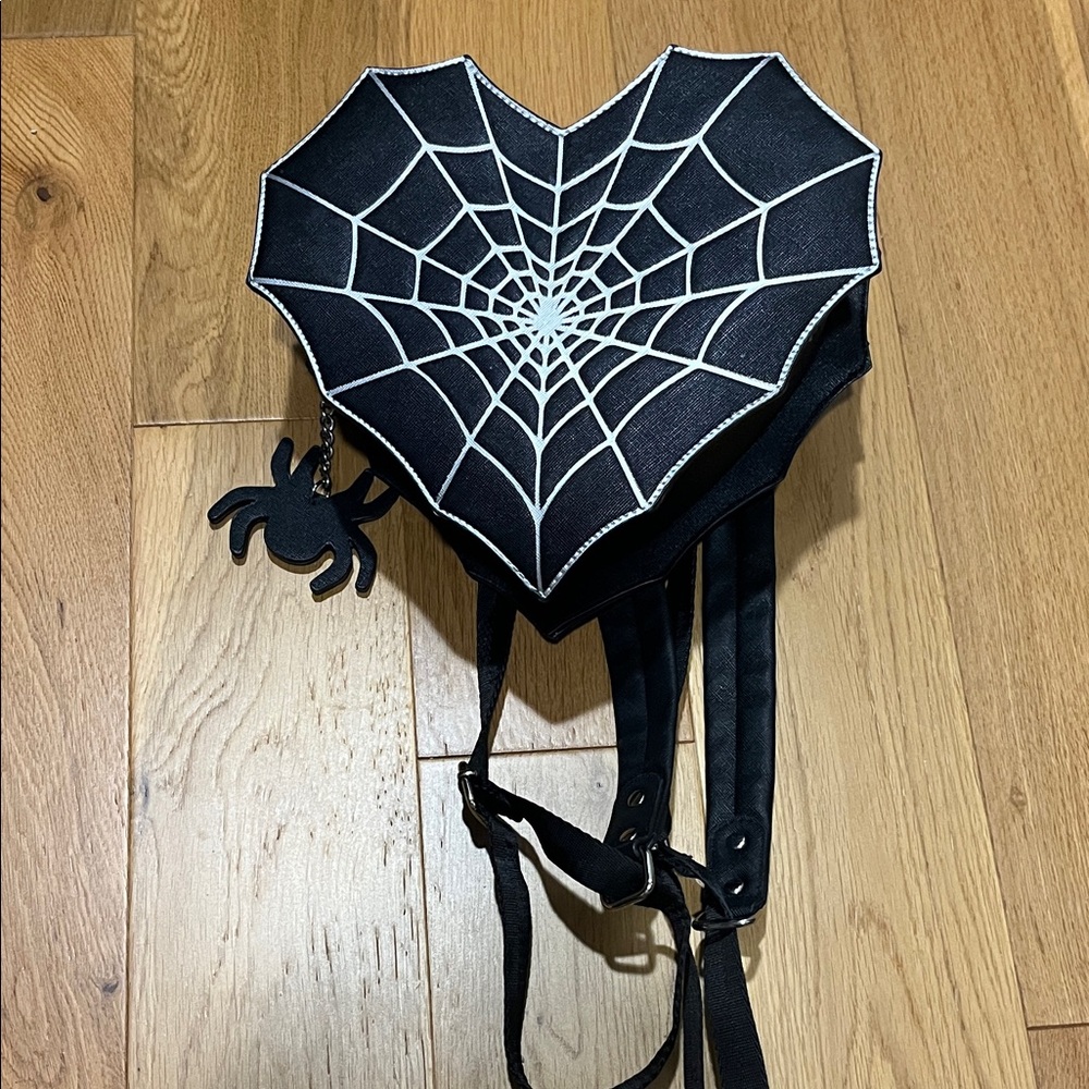 Spiderweb Heart Mini Backpack